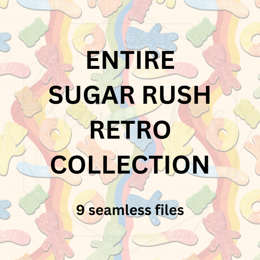 LIMITED Sugar Rush Retro MEGA BUNDLE SEAMLESS PATTERNS