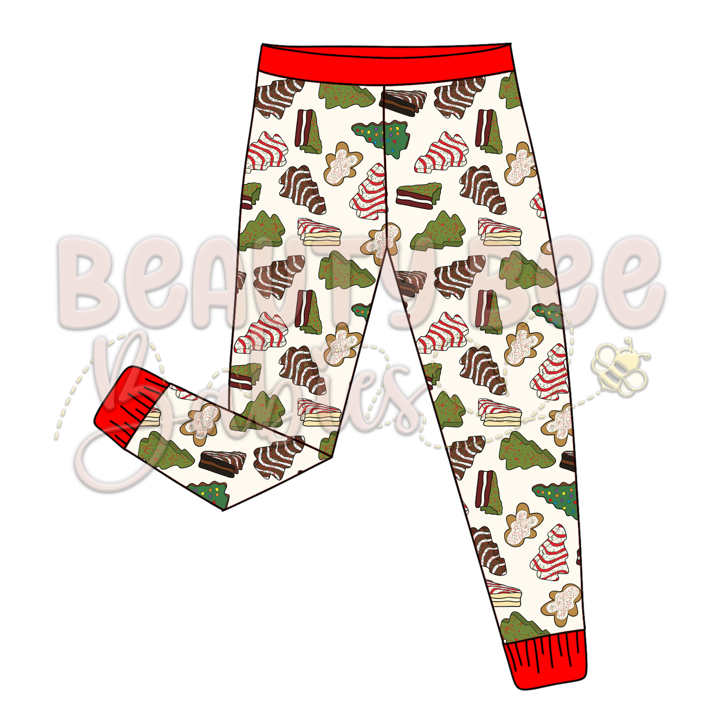 PREORDER Christmas Cakes Pajama Pants Bamboo Viscose
