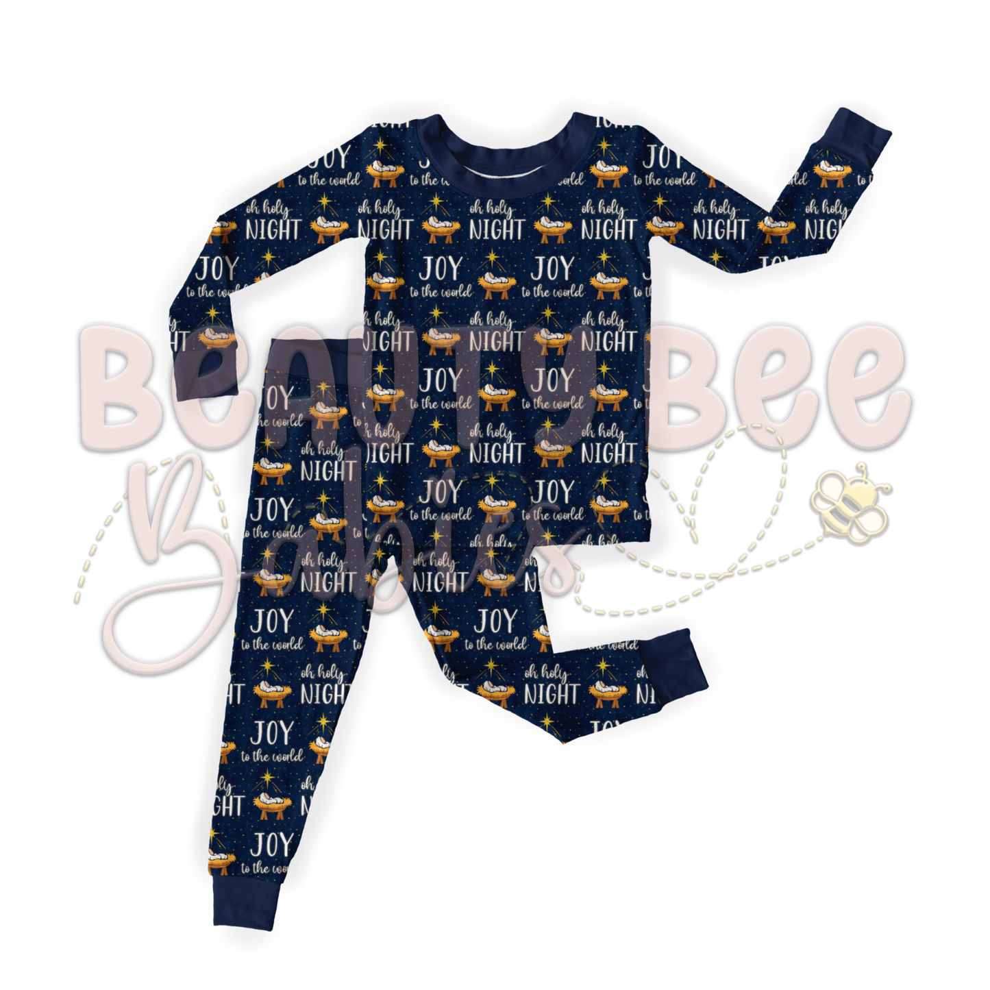 PREORDER Oh Holy Night Bamboo Viscose Long Sleeve Two Piece Pajamas