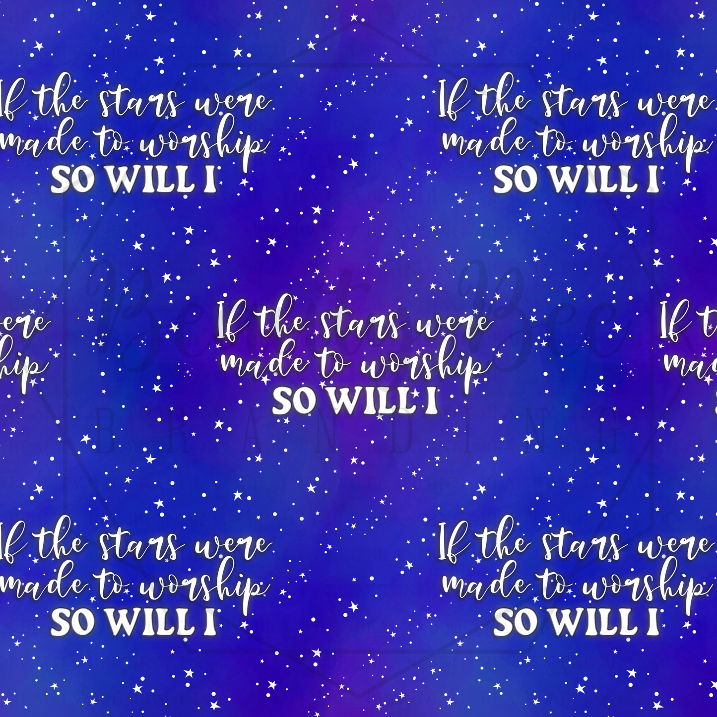 Made To Worship Blue SEAMLESS PATTERN