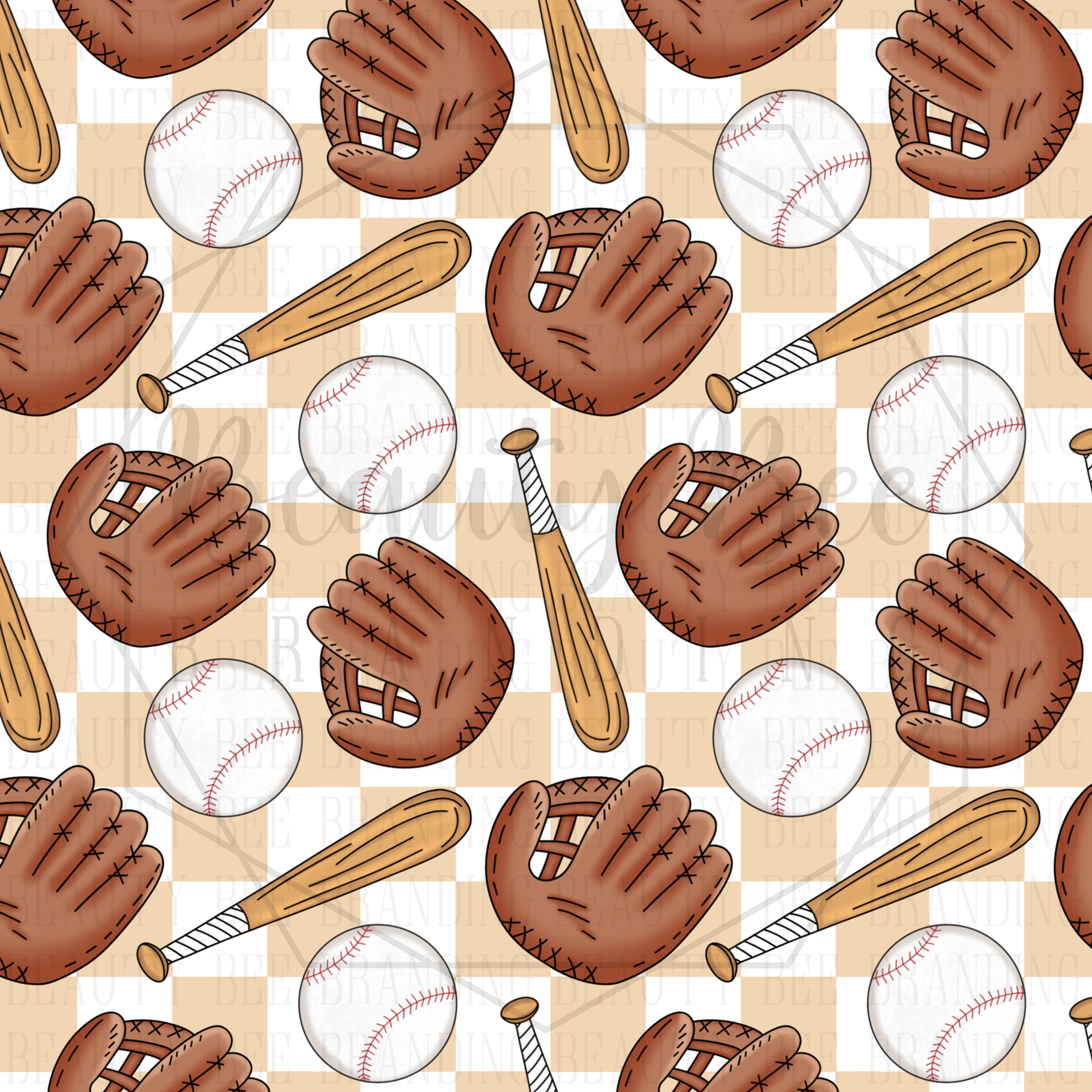 Baseball Checks SEAMLESS PATTERN