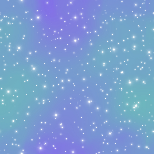 Spooky Treats Blue Stars Cord SEAMLESS PATTERN