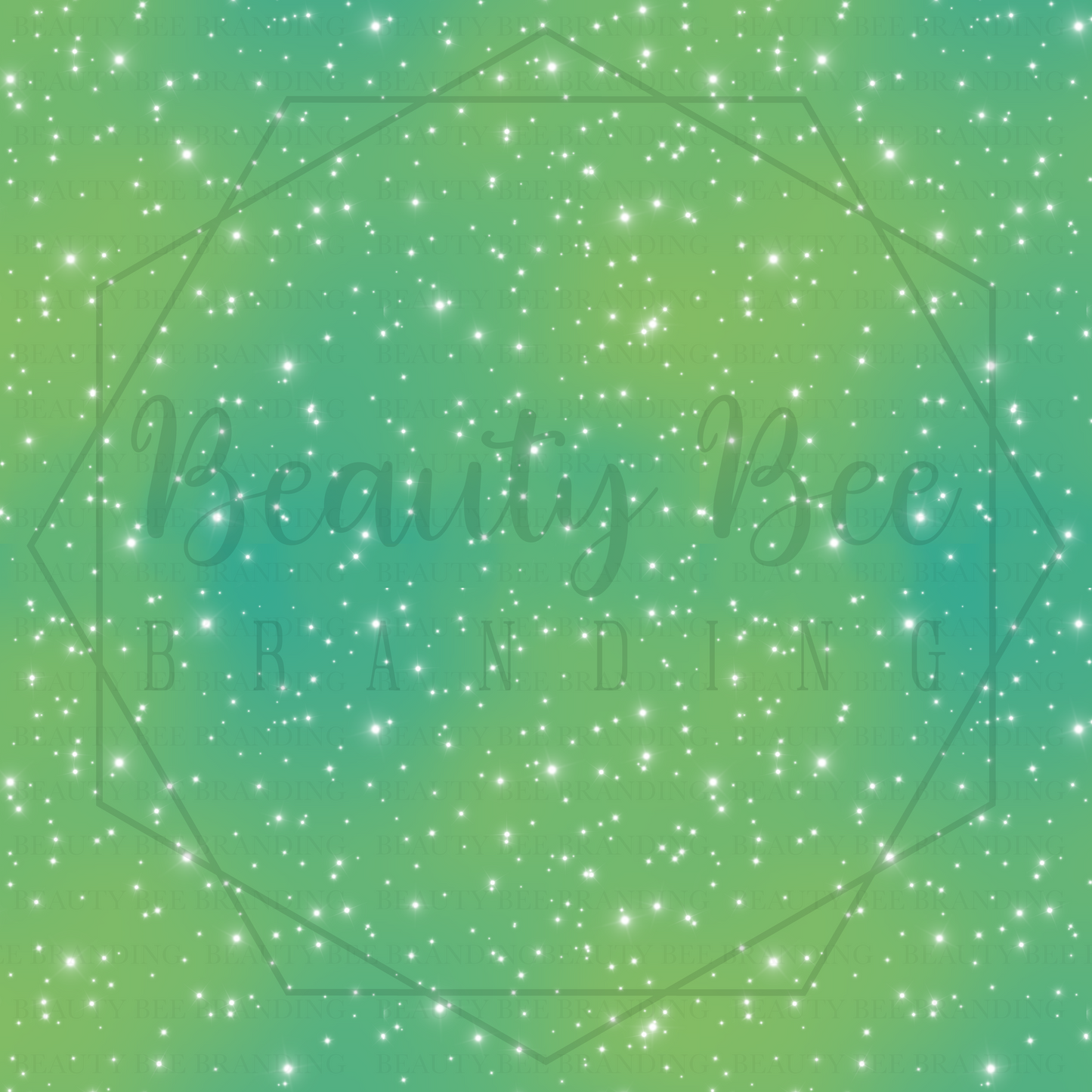 Spooky Treats Green Stars Cord SEAMLESS PATTERN