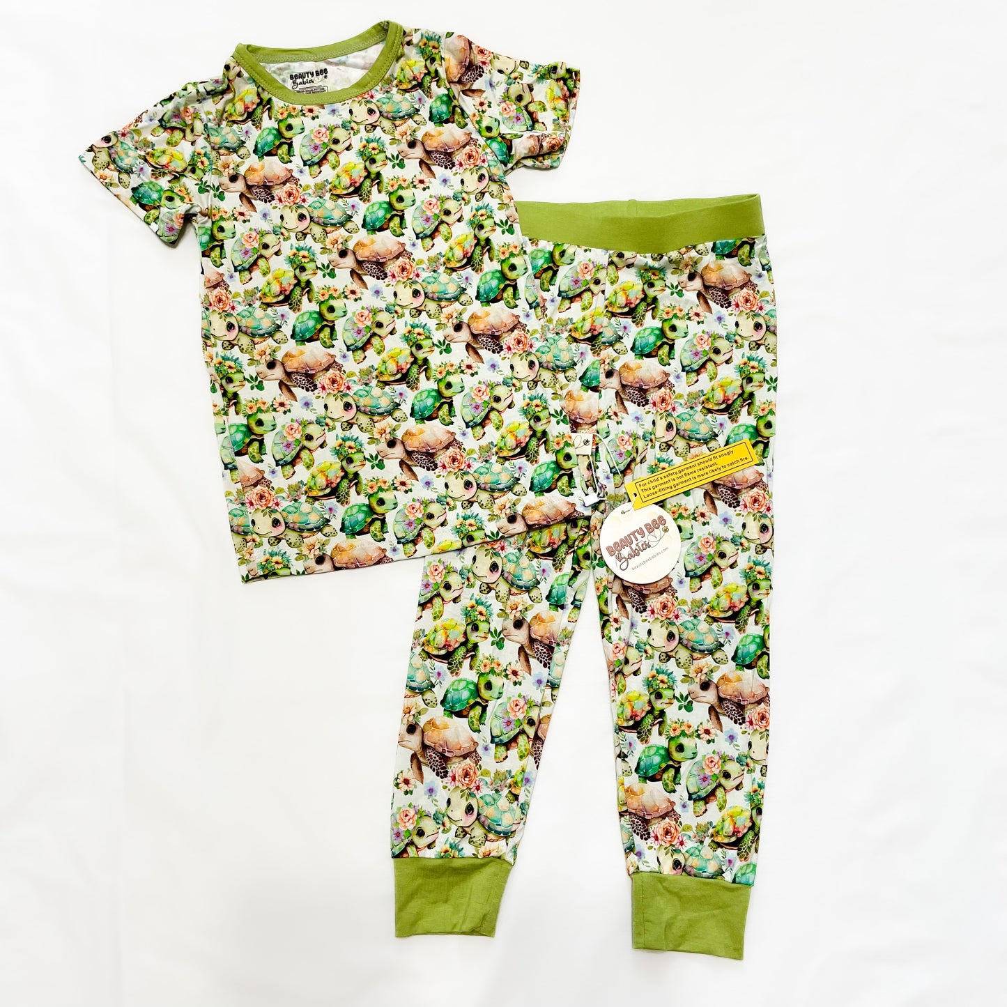IN STOCK Floral Turtles Bamboo Viscose Pajamas