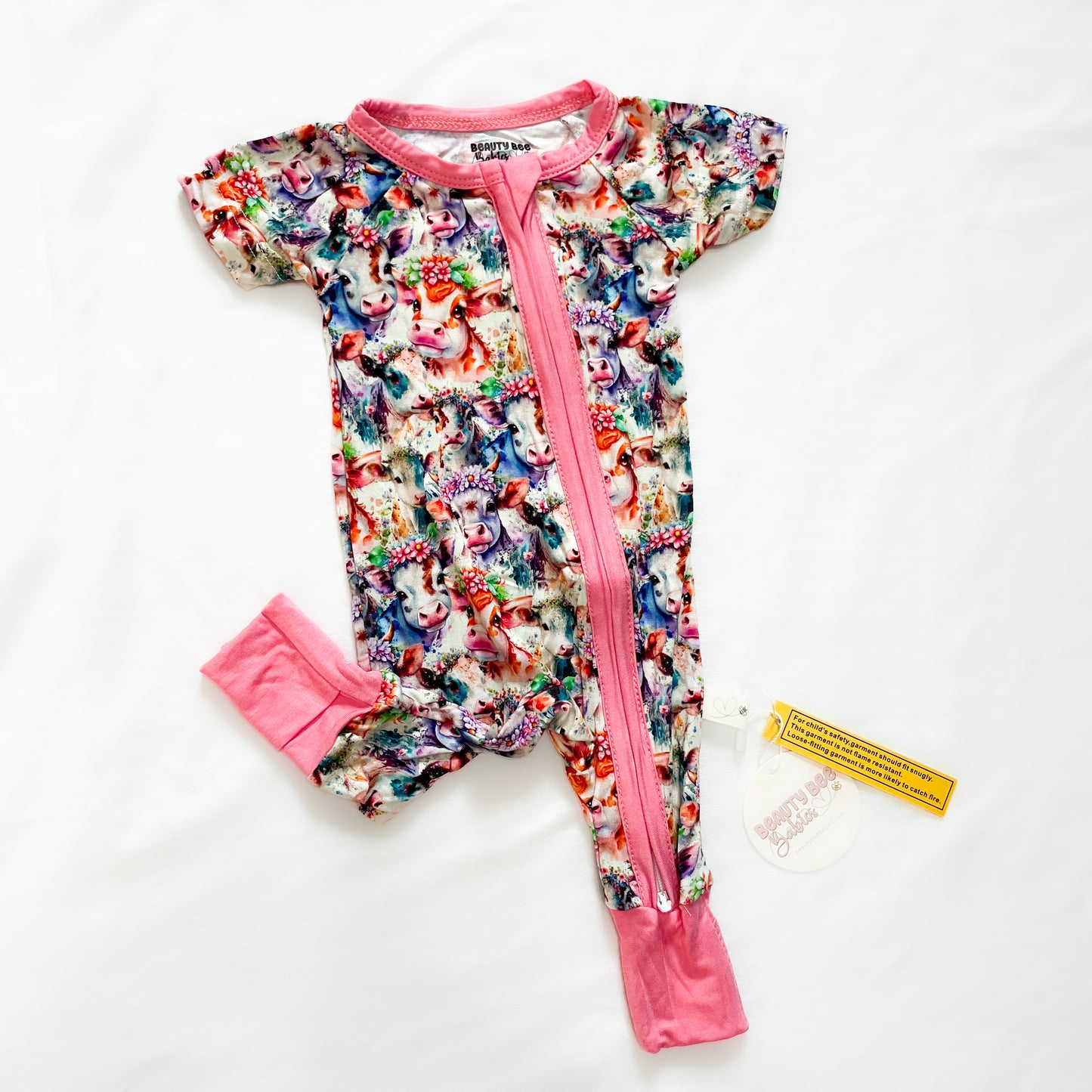 IN STOCK Floral Cows Bamboo Viscose Pajamas