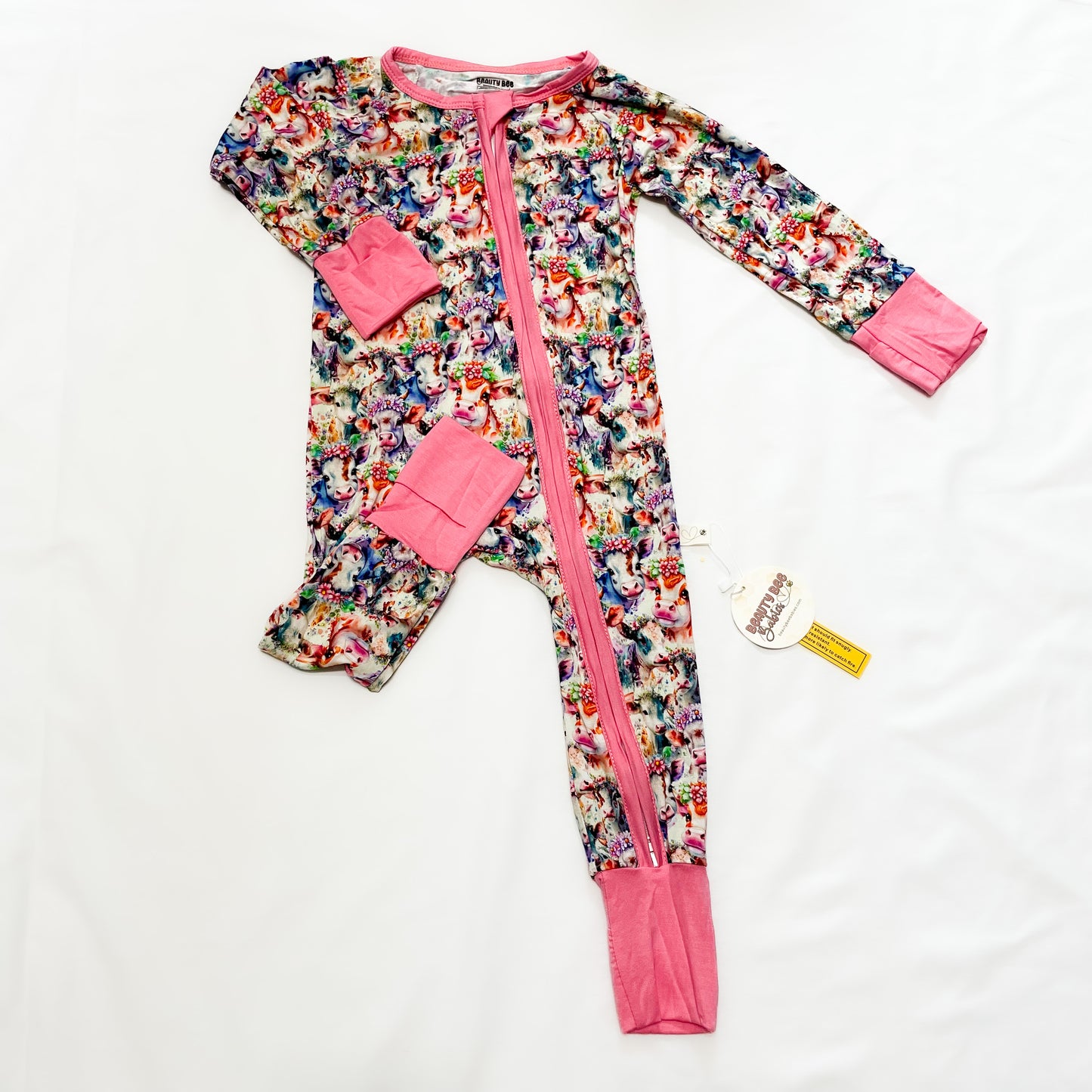 IN STOCK Floral Cows Bamboo Viscose Pajamas