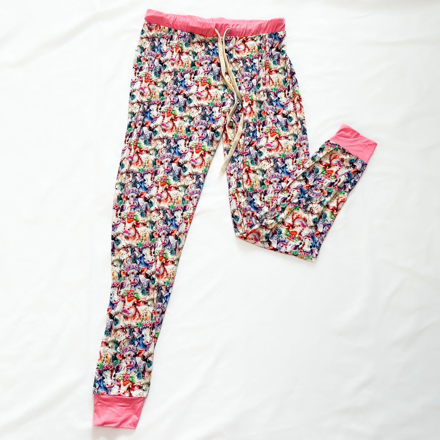 IN STOCK Floral Cows Bamboo Viscose Pajamas