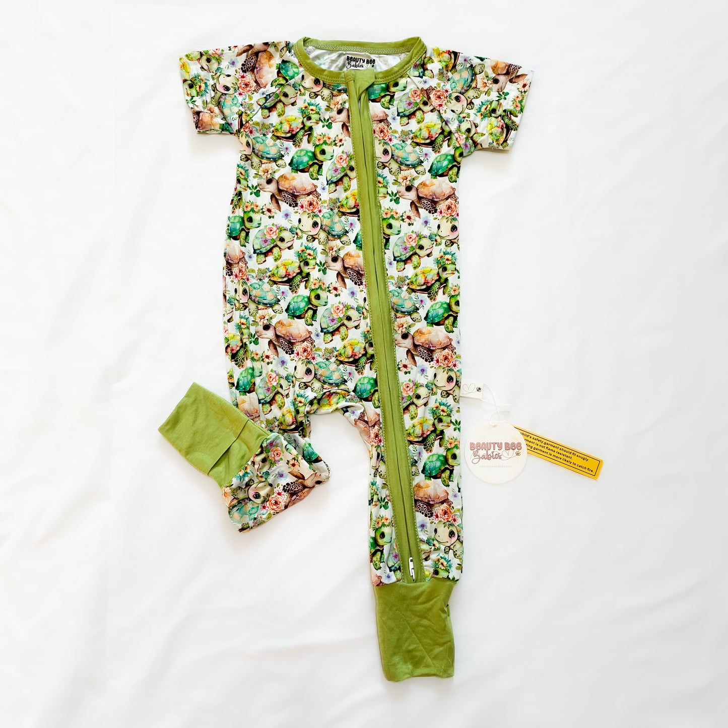 IN STOCK Floral Turtles Bamboo Viscose Pajamas