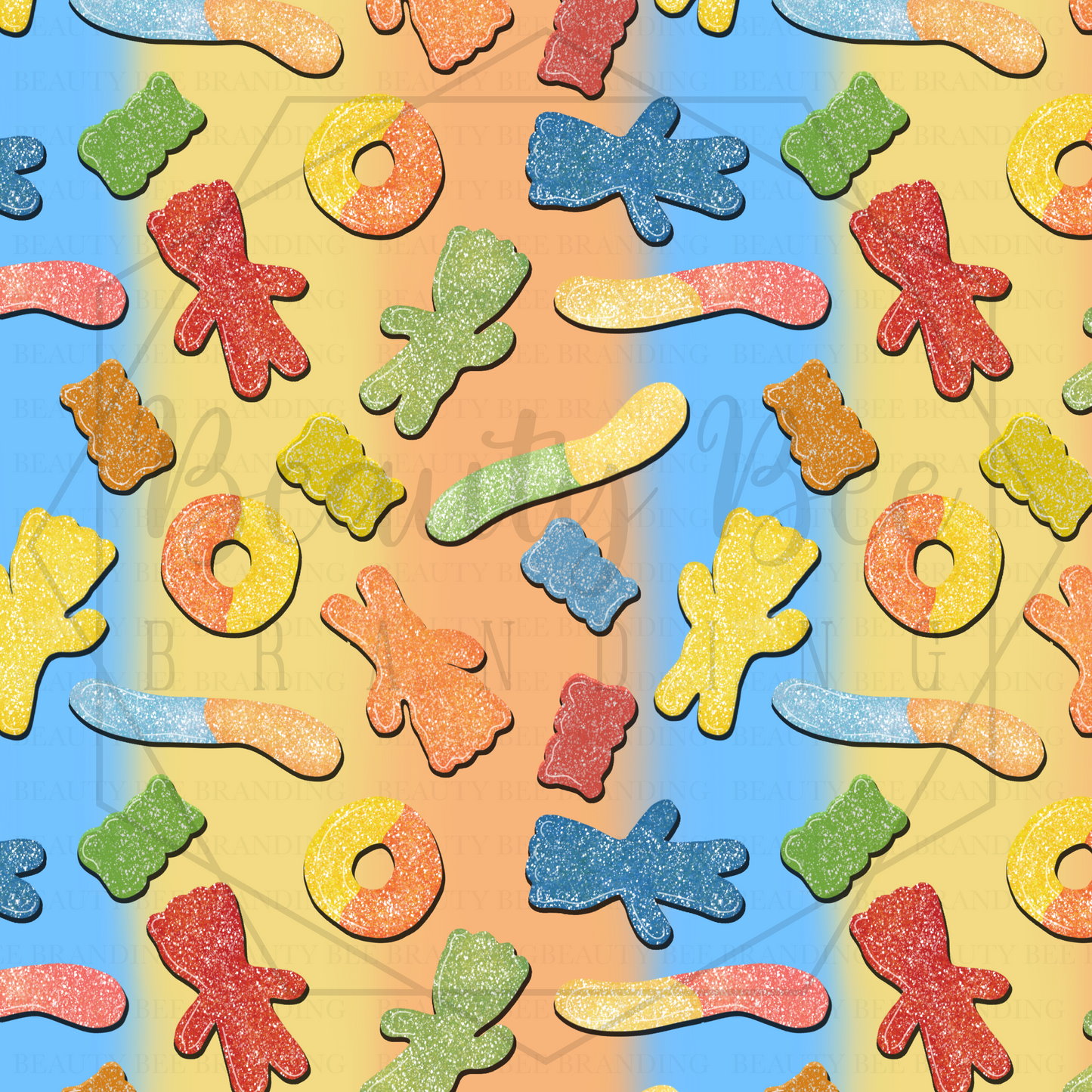 Sugar Rush Mash Up Gradient V2 SEAMLESS PATTERN