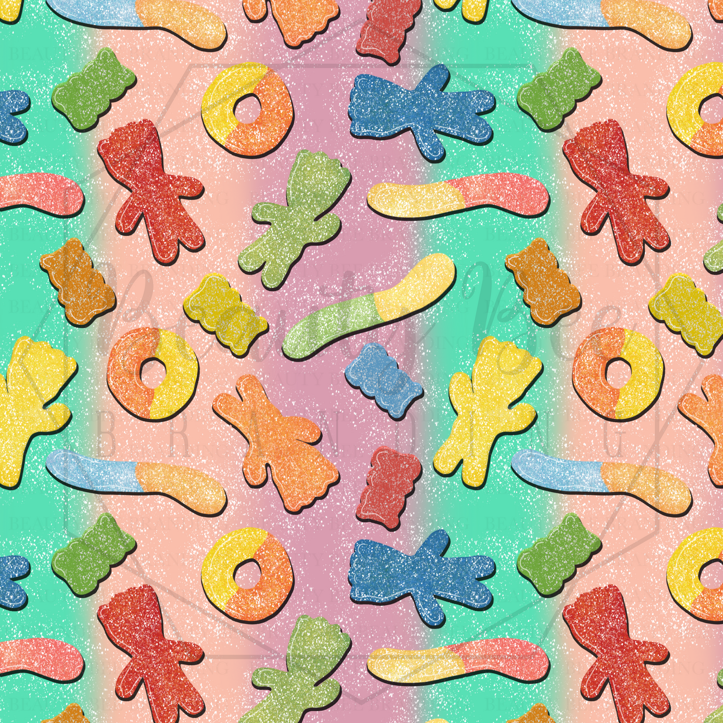 Sugar Rush Mash Up Sugar Gradient V1 SEAMLESS PATTERN