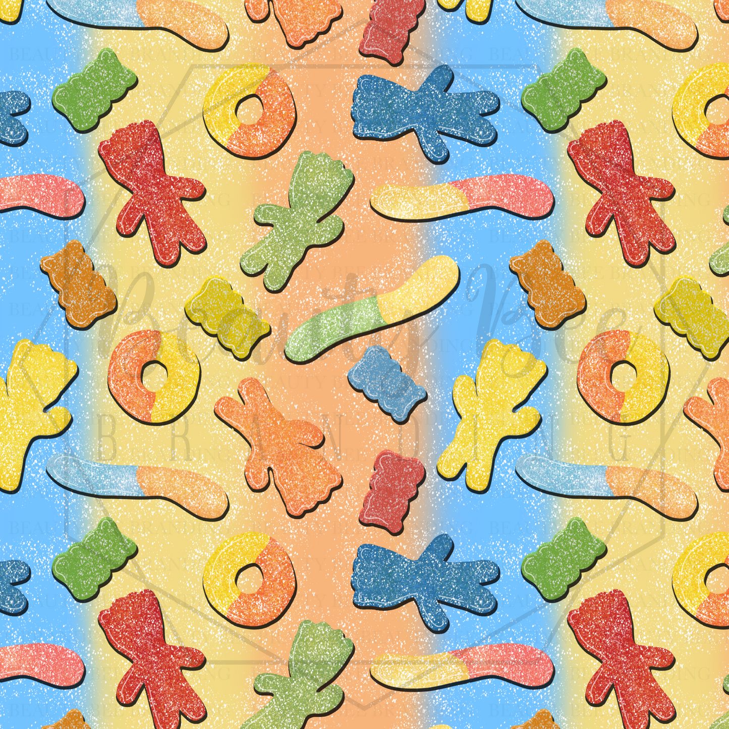 Sugar Rush Mash Up Gradient V2 SEAMLESS PATTERN
