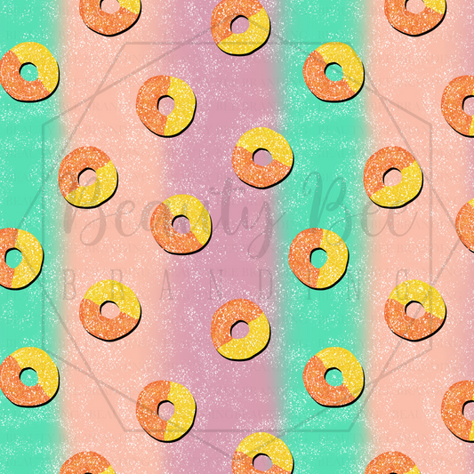 Sugar Rush Peach Rings Sugar Gradient V1 SEAMLESS PATTERN