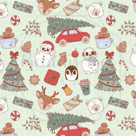 Retro Christmas SEAMLESS PATTERN