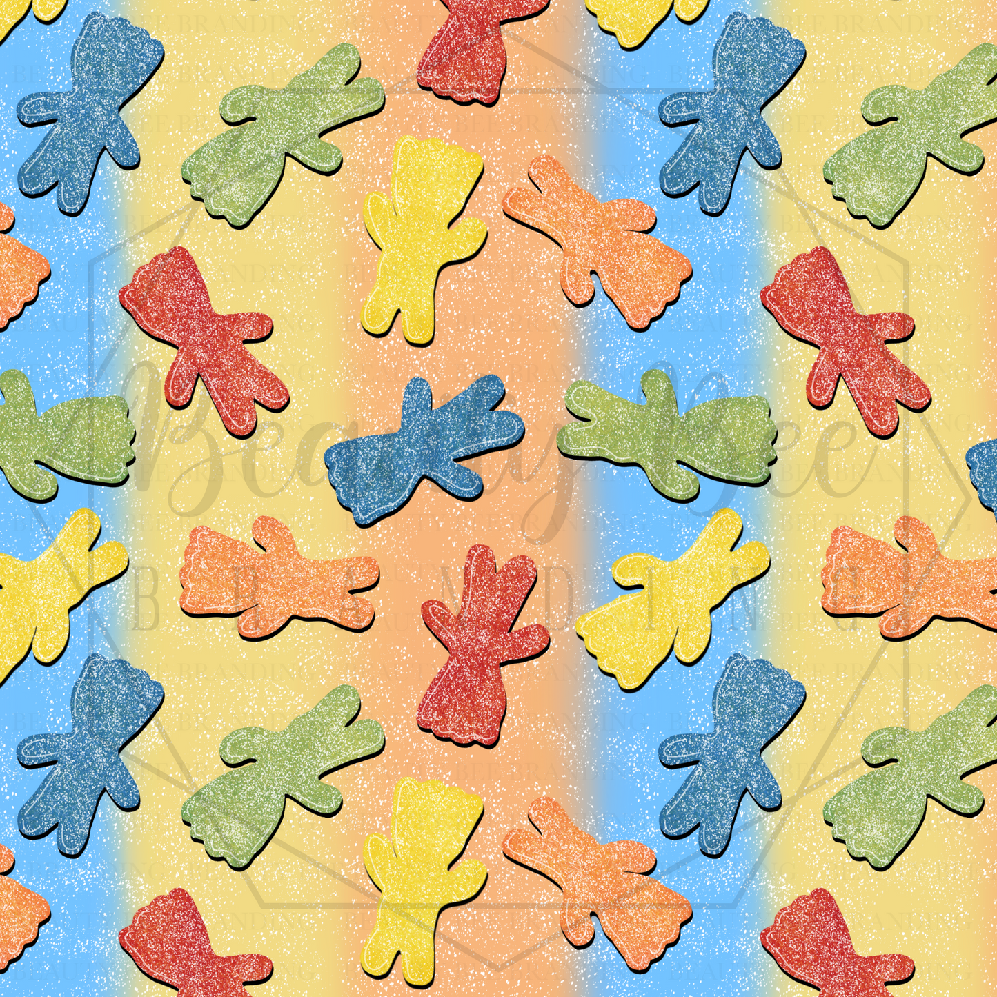 Sugar Rush Sour Patch Sugar Gradient V2 SEAMLESS PATTERN