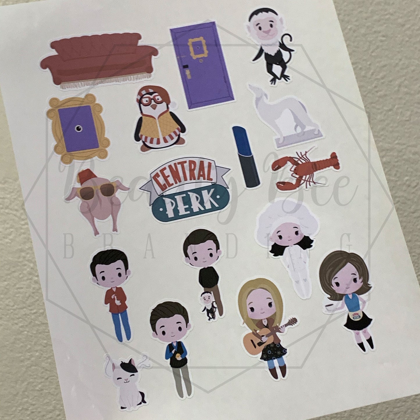 Friends Characters Sticker Sheet