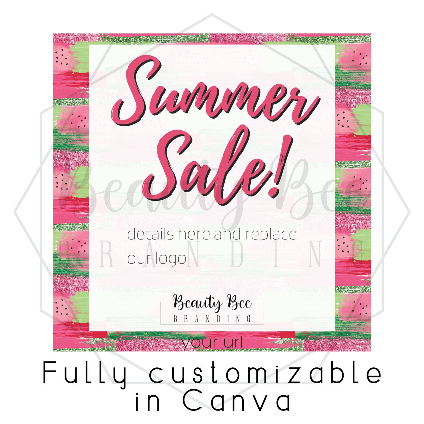 Sale Watermelon Editable Template
