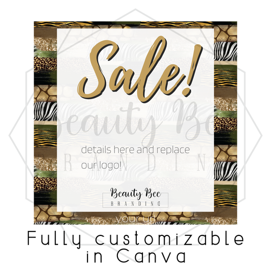 Sale Safari Editable Template