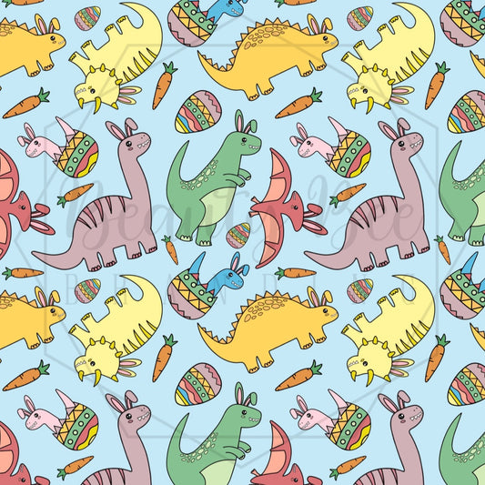 Easter Dinos SEAMLESS PATTERN