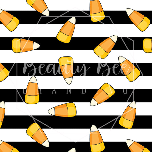 Candy Corn Black Stripes SEAMLESS PATTERN