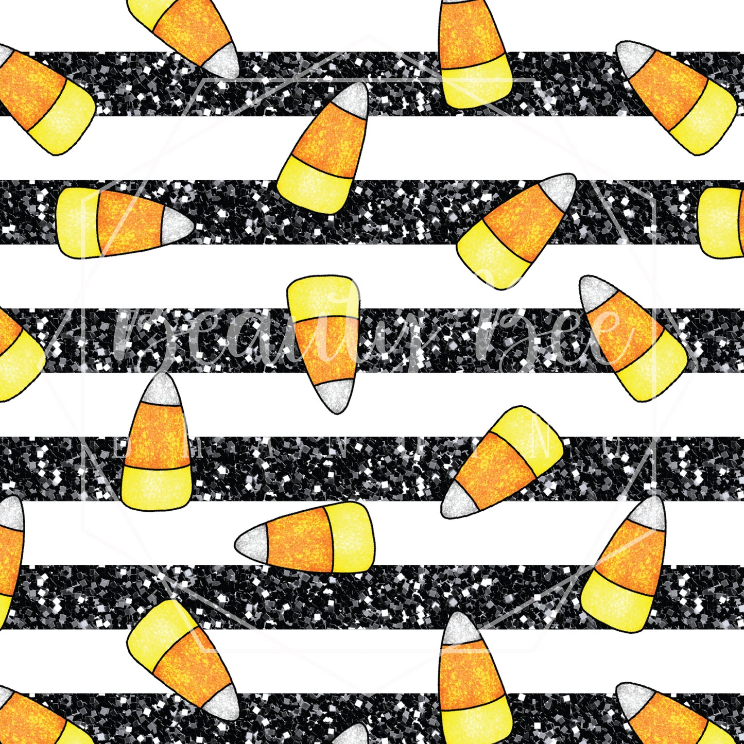 Glitter Candy Corn Glitter Stripes SEAMLESS PATTERN