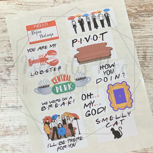 Friends Sayings Sticker Sheet