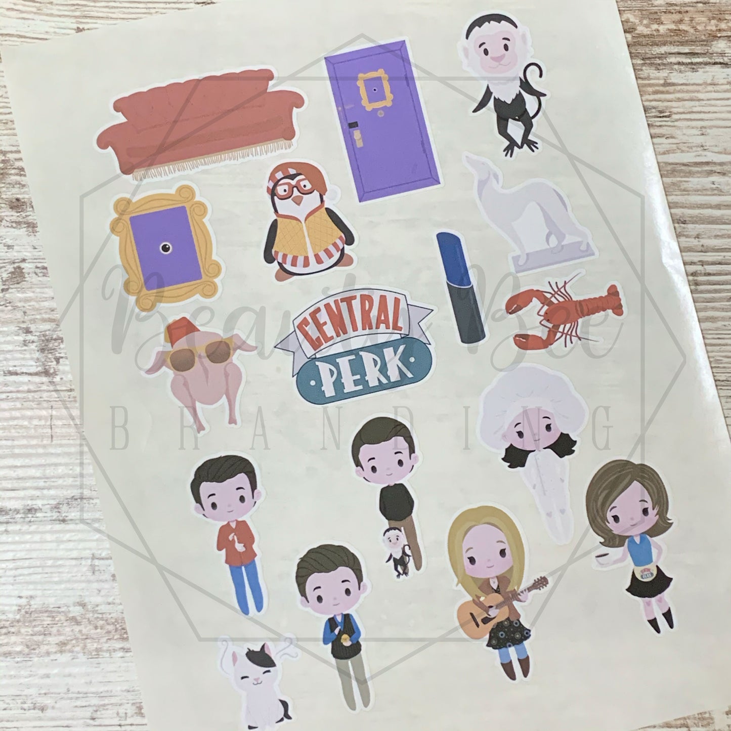 Friends Characters Sticker Sheet