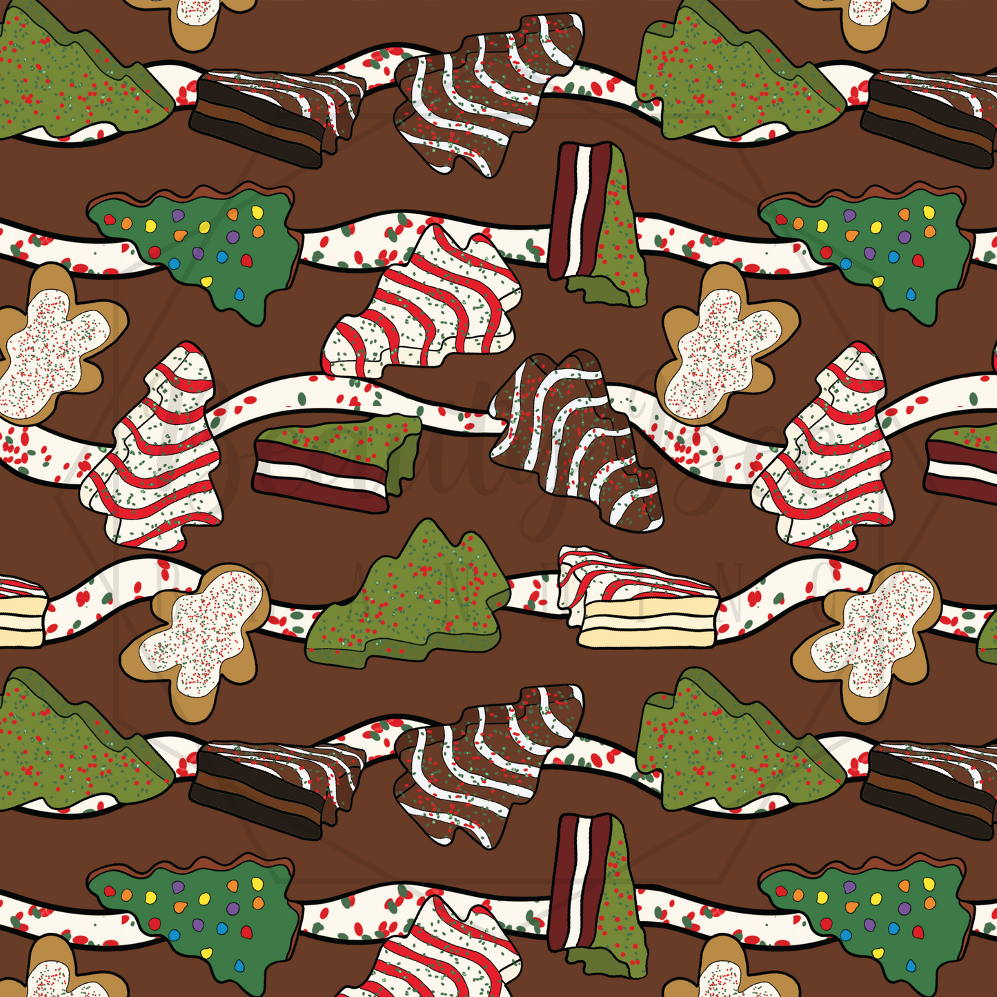 Christmas Snacks Chocolate SEAMLESS PATTERN