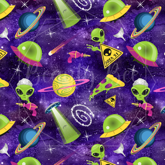 Space Aliens SEAMLESS PATTERN