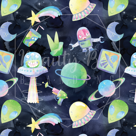 Alien Invasion SEAMLESS PATTERN