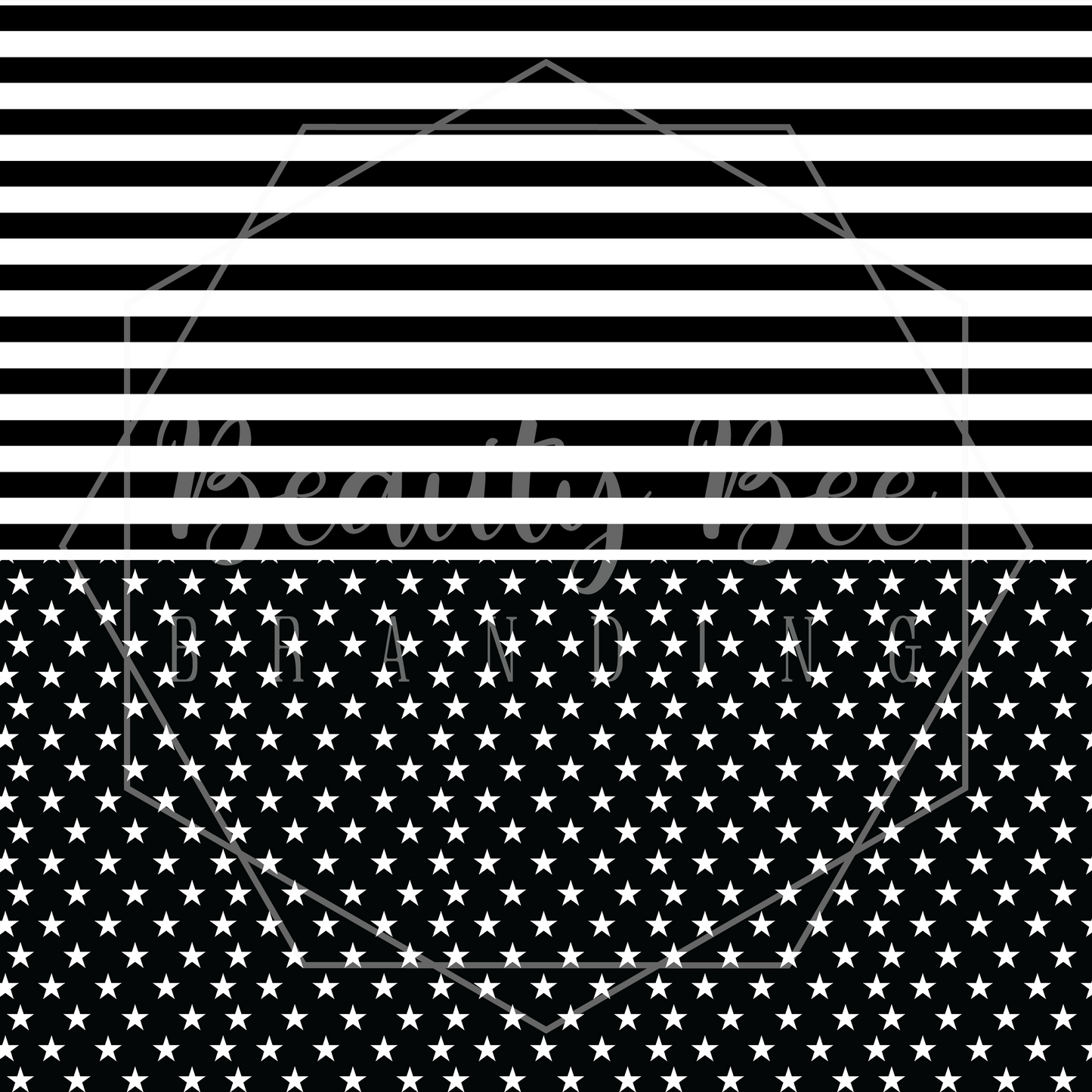 Black and White Stars and Stripes FULL YARD SEAMLESS PATTERN