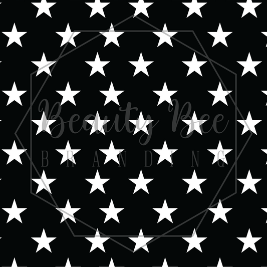 Black and White Stars SEAMLESS PATTERN