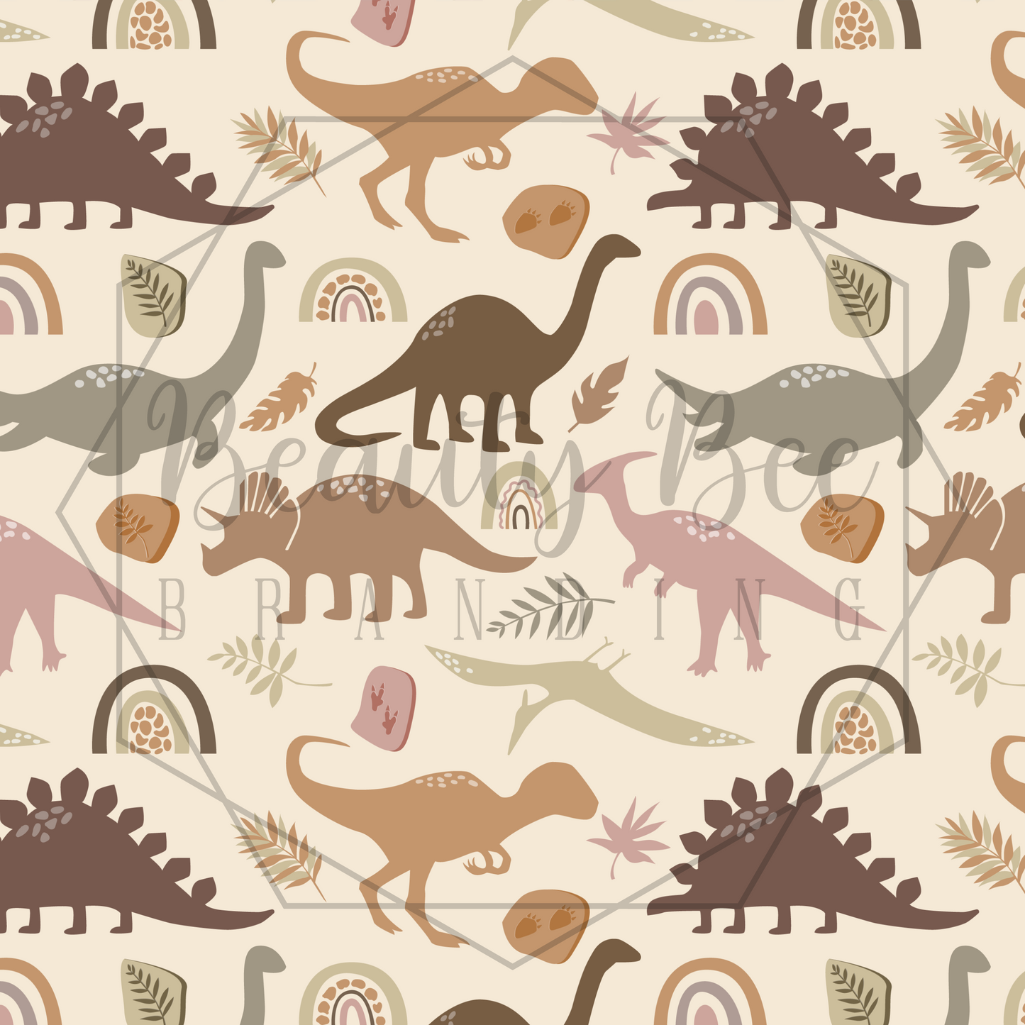 Boho Dinos SEAMLESS PATTERN