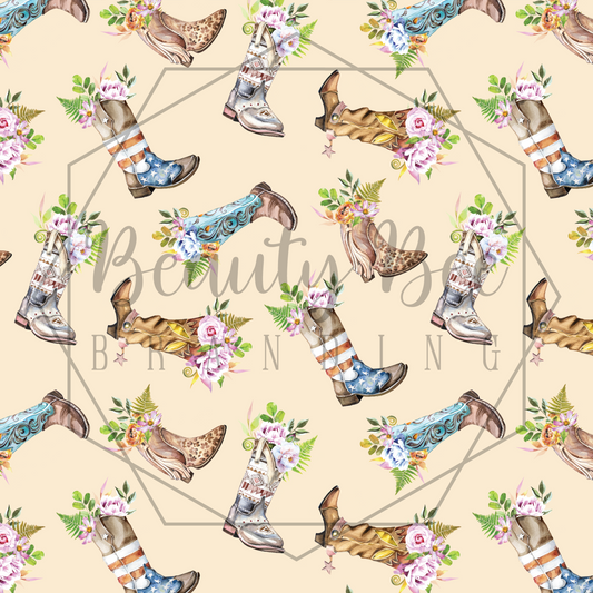 Boho Boots SEAMLESS PATTERN