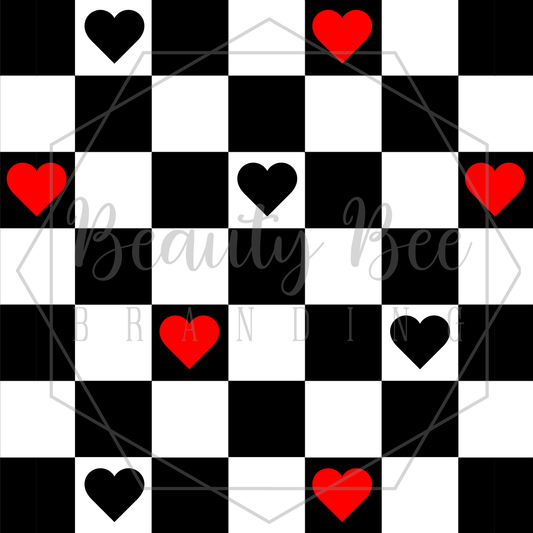Checkered Hearts SEAMLESS PATTERN