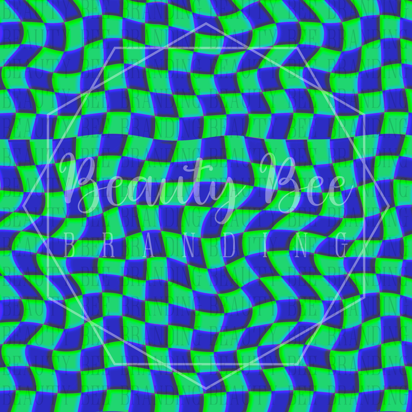 Groovy Neon Checks Green SEAMLESS PATTERN