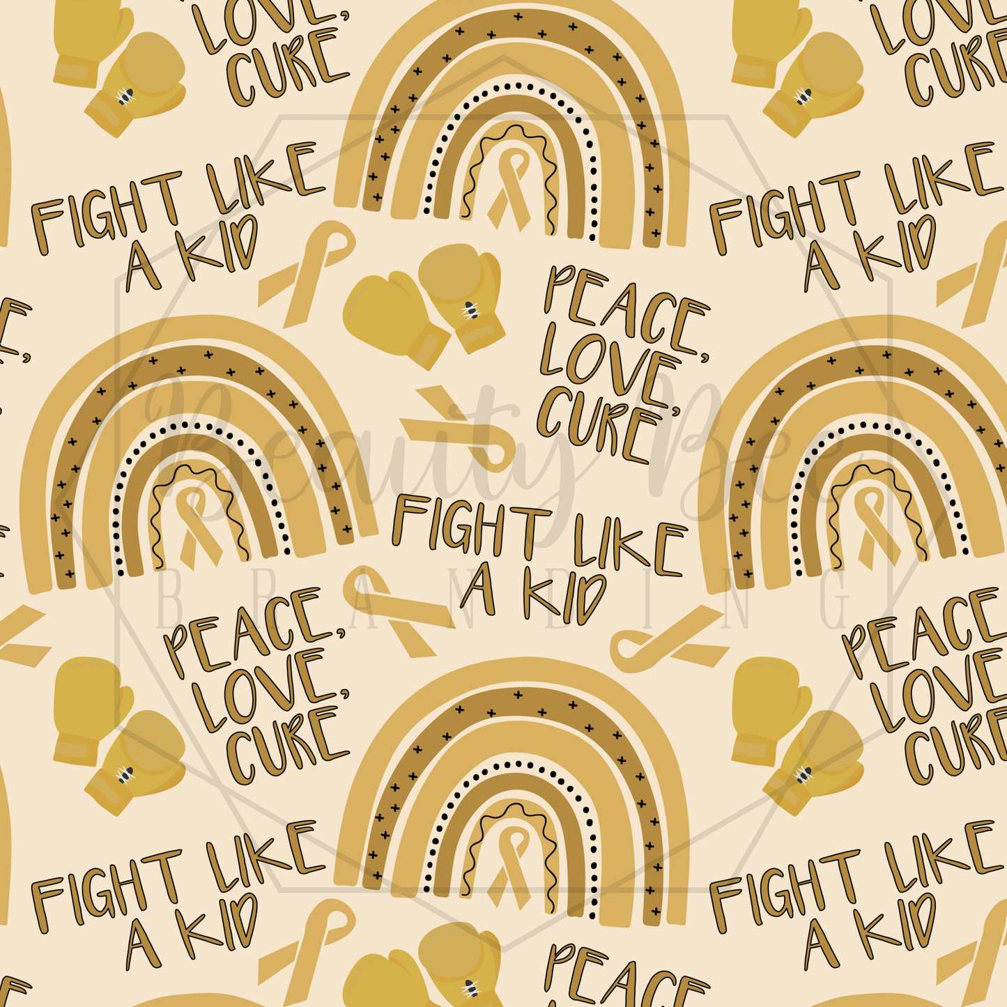 Childhood Cancer SEAMLESS PATTERN