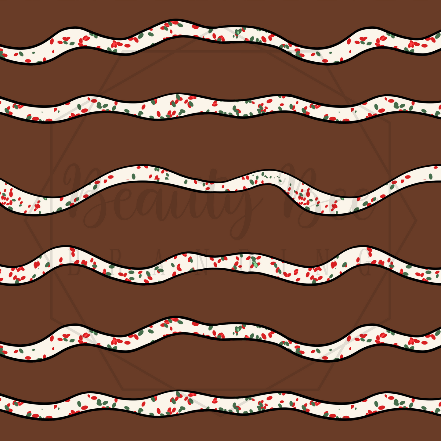 Christmas Snacks Chocolate Background SEAMLESS PATTERN