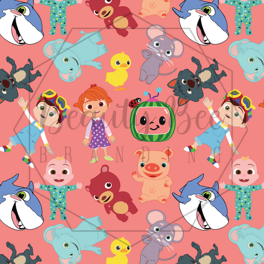 Fruit Family Pink SEAMLESS PATTERN