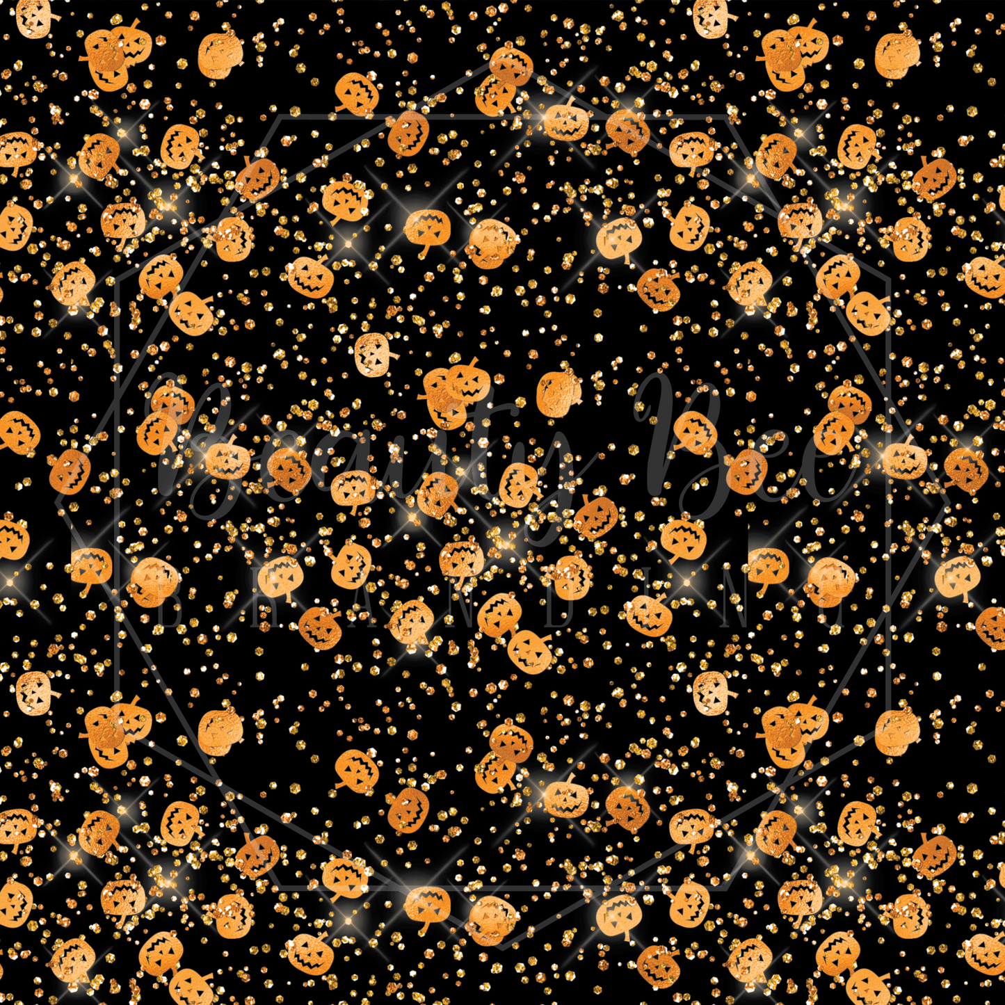 Pumpkins & Glitter Confetti SEAMLESS PATTERN