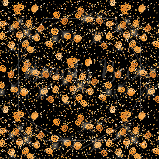Pumpkins & Glitter Confetti SEAMLESS PATTERN