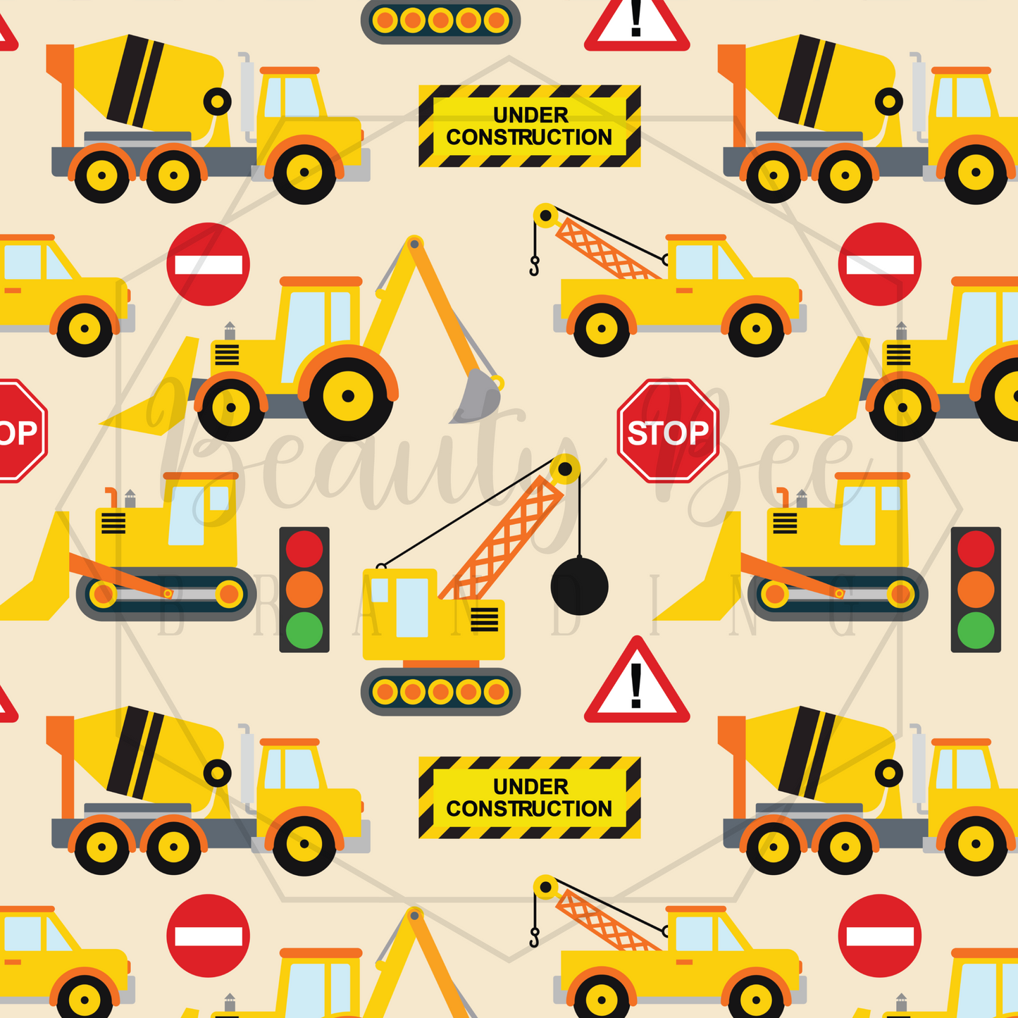 Construction Vehicles SEAMLESS PATTERN