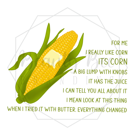 Corn Song Lyrics  DIGITAL DECAL - Sublimation and Print & Cut Files