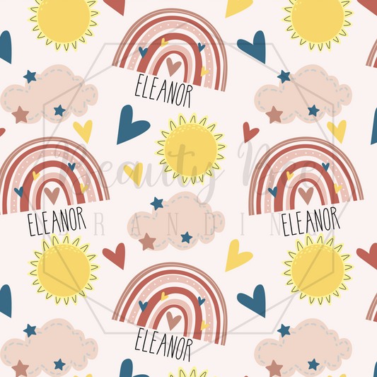 Pink Rainbow Customized SEAMLESS PATTERN