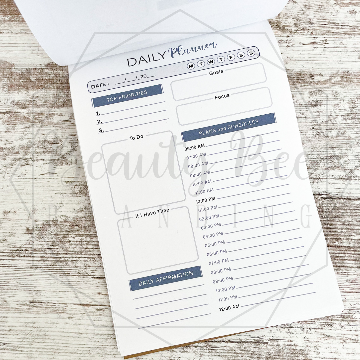 Daily Task Planner Tear Off Pad