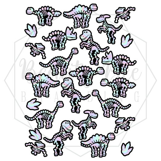 Dino Bones Holo Sticker Sheet