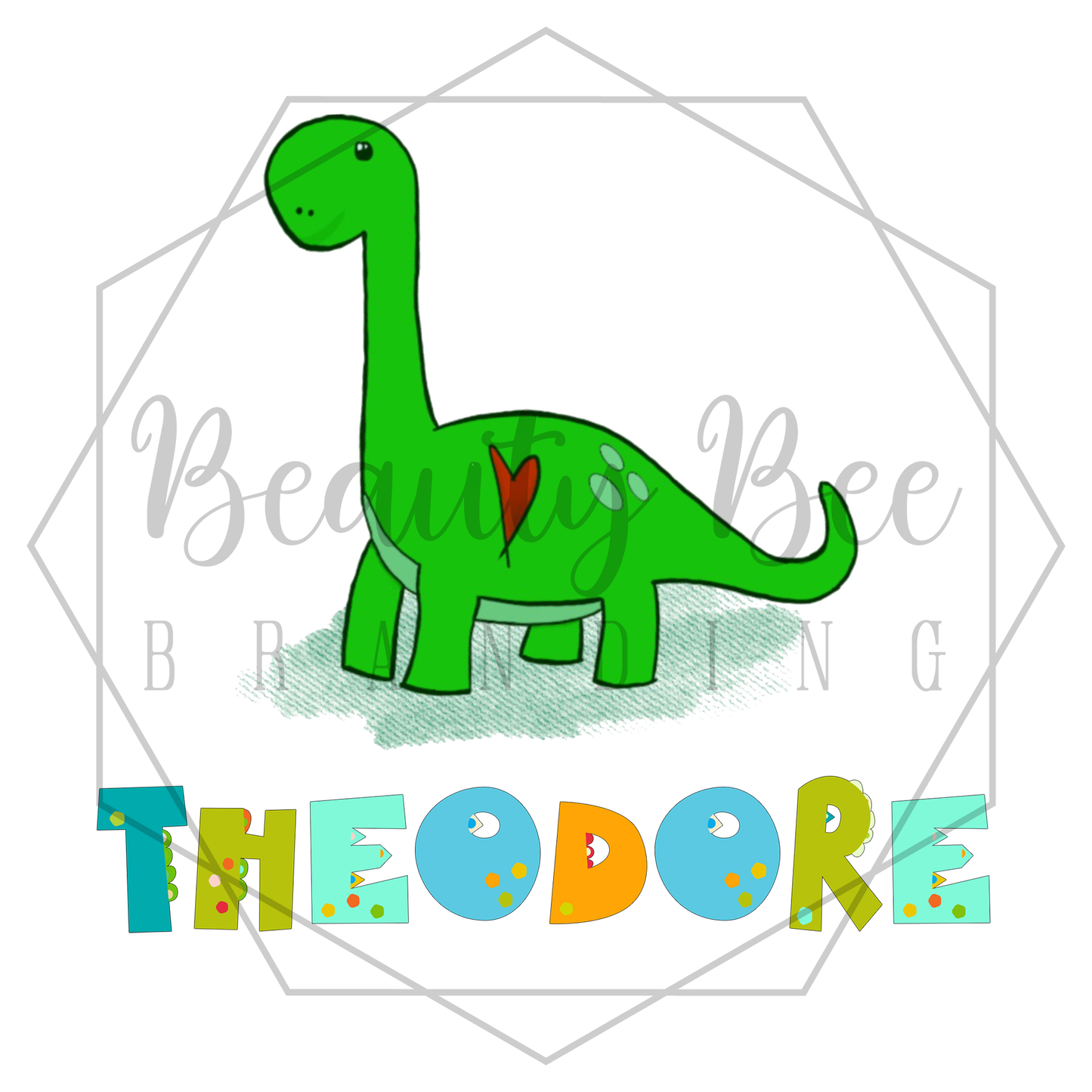 Dino Hearts DIGITAL DECAL - Sublimation and Print & Cut Files