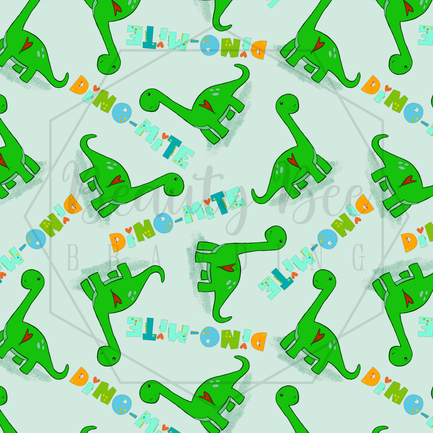 Dino-Mite Hearts SEAMLESS PATTERN