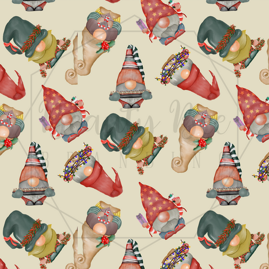 Festive Gnomes SEAMLESS PATTERN