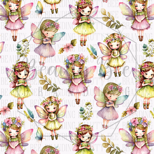 Floral Fairies SEAMLESS PATTERN