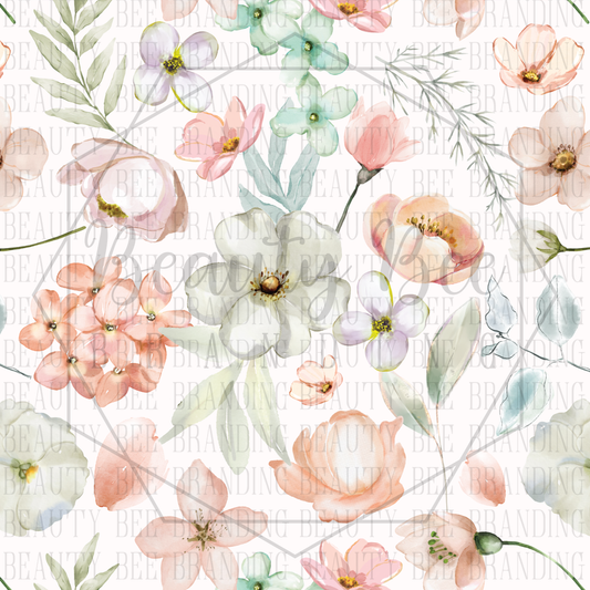 Floral Spring Pastels SEAMLESS PATTERN